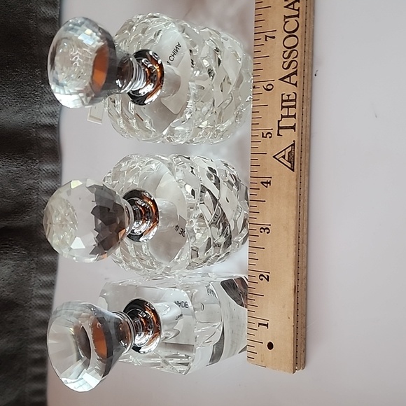 NWT. 3 Pieces of Clear Solid Decorative Look Bottles. - Picture 11 of 11
